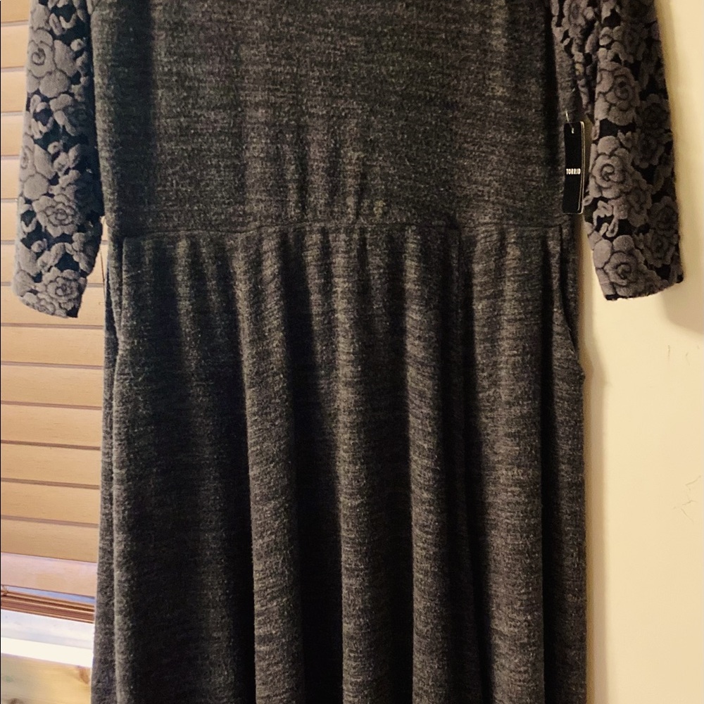 Gray sweater Torrid dress